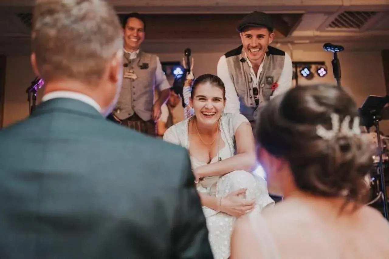 Stimmungsvoller Moment bei einem Hochzeitsauftritt